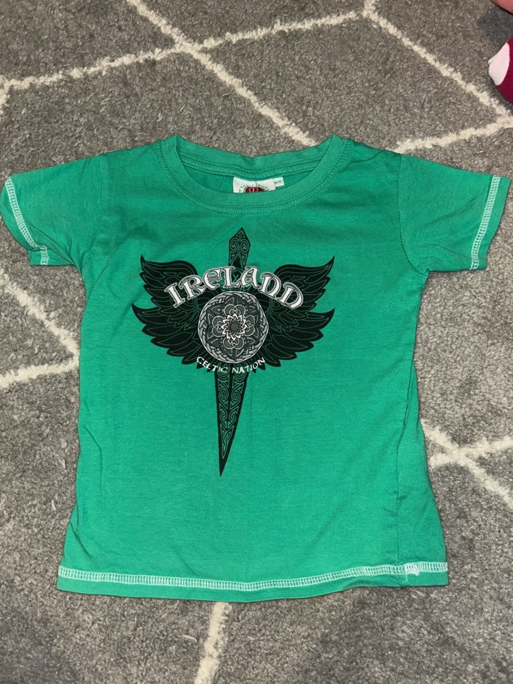 Ireland Graphic Green Kids Tee